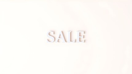 minimalistic sale text graphic isolated on white for fashion promotions