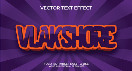 Obraz premium Vector 3D Editable Text Effect