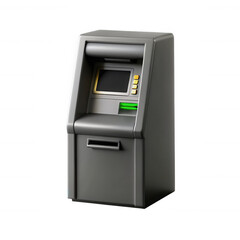 A highly detailed and realistic ATM machine rendered in 3D, showcasing its components, textures, and modern design features. Ideal for digital applications.