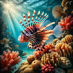 coral reef with fish