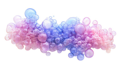 Liquid bubbles, transparent background