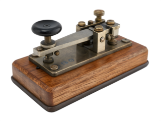 Morse Code Key on Transparent Background