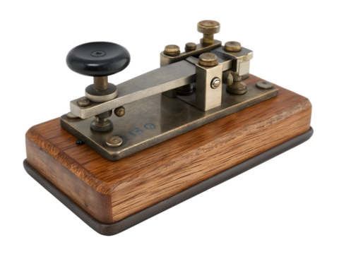 Morse Code Key on Transparent Background