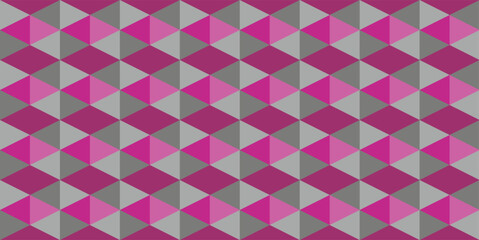 Seamless Cube Pattern background. Abstract Retro Geometric Shapes Background. A combination of purple and gray