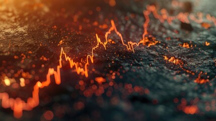 Markets Down. Business Crisis: Stock Market Crashed with Economy Stagnation