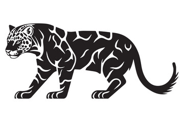 Dynamic Vector Illustration of Adorable Cartoon Leopards and a Sprinting Cheetah in Various Poses on an Orange and white Background.