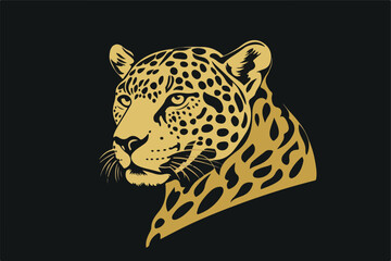 Dynamic Vector Illustration of Adorable Cartoon Leopards and a Sprinting Cheetah in Various Poses on an Orange and white Background.