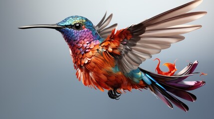 Obraz premium hummingbird and flower