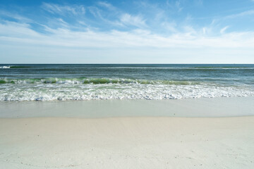 Gentle Gulf Surf on Beach in Pensacola, Florida
