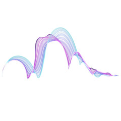 Abstract figure, smooth lines, color gradient. When superimposed on a dark background it acquires a soft neon glow.