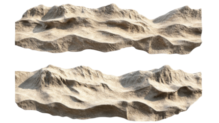 Desert sand, transparent background