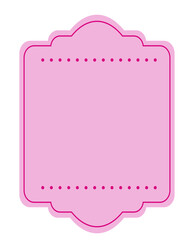 Pink label without writing - ideal for pricing items or turning them into stickers