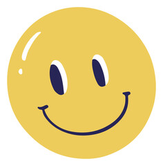 Smile Character Retro Illustration