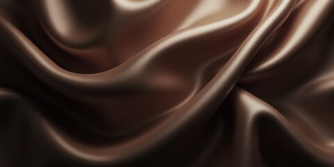 Obraz premium Elegant mocha mousse fabric showcasing smooth, flowing textures perfect for luxury designs and contemporary aesthetics.