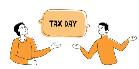  Tax Day Two Men Standing Together