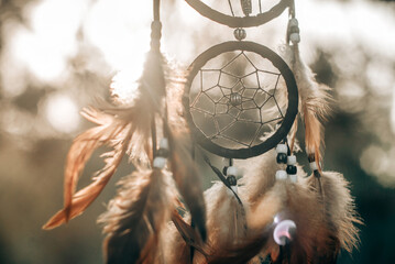 Dreamcatcher, american native spiritual bohemian mascot