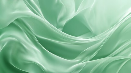 Obraz premium A close up of a green fabric with a wavy pattern