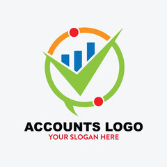 finance accounts logo design vector	