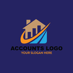 finance accounts logo design vector	