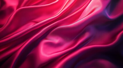Obraz premium A close up shot of a pink satin fabric
