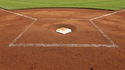 Home plate, close-up view of dirt infield , diamond,league,stadium