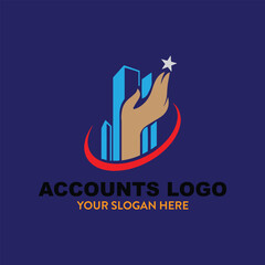 finance accounts logo design vector	