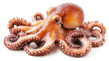 Obraz premium An octopus is shown on a white background