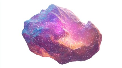 Fototapeta premium A purple and blue nebula on a white background