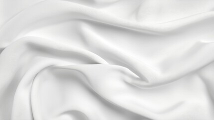 A close up shot of a white fabric with folds