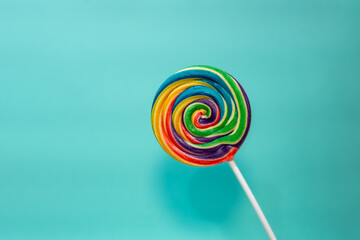 colorful lollipop isolated on white background