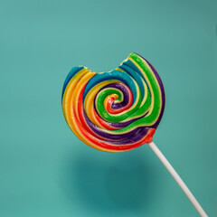 colorful lollipop isolated on white background