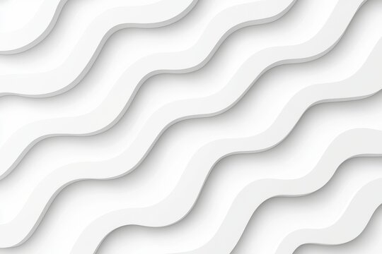An abstract white background with a seamless geometric pattern and 3D shapes.