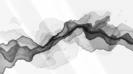 Obraz premium Soft, flowing waves in shades of gray create an elegant backdrop that captures the essence of movement and emotion, harmonizing with light in a tranquil composition