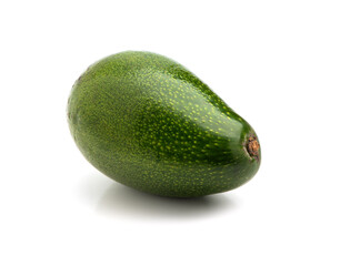 Green Avocado isolated on white background.