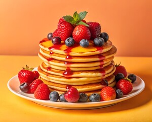 pancakes with berries