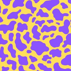 Seamless leopard pattern purple and yellow 