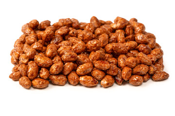 Tasty sweet roasted peanuts as a background.