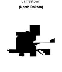 Jamestown (North Dakota) blank outline map