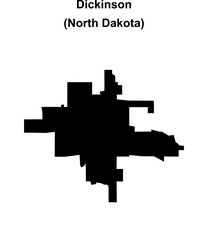 Dickinson (North Dakota) blank outline map