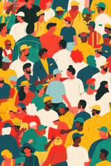 Illustration of diverse workers raising their fists in solidarity, symbolizing unity, teamwork, and labor rights.