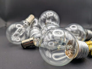 light bulb on a black background