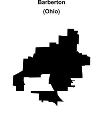 Barberton (Ohio) blank outline map