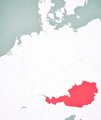 Obraz premium Map of Germany - Austria