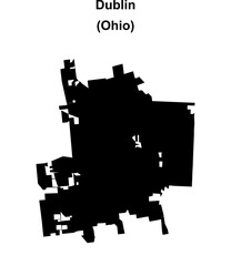 Dublin (Ohio) blank outline map