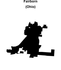 Fairborn (Ohio) blank outline map