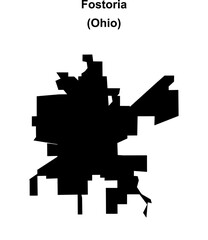 Fostoria (Ohio) blank outline map