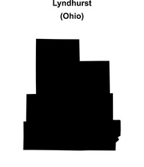 Lyndhurst (Ohio) blank outline map