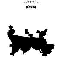 Loveland (Ohio) blank outline map