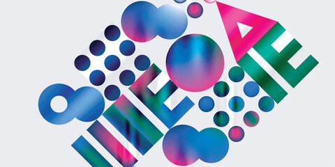 Triangles, circles, squares, rectangles design. Vector Illustration For Wallpaper, Banner, Background, Card, Book Illustration, landing page