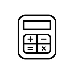 Calculator icon vector. Savings, finances sign isolated on white, economy concept, Trendy Flat style for graphic design, Web site, UI.